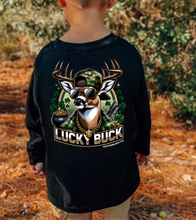 Load image into Gallery viewer, Lucky Buck Long Sleeve Kids Tee
