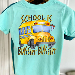 CHILL School is Bussin' Short Sleeve Kids Tee