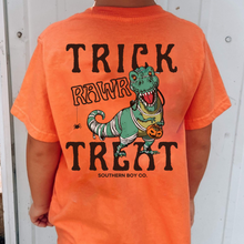 Load image into Gallery viewer, Trick-Rawr-Treat Short Sleeve Kids Tee
