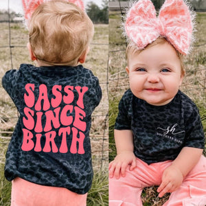 (Leopard) Sassy Since Birth Short Sleeve Kids Tee