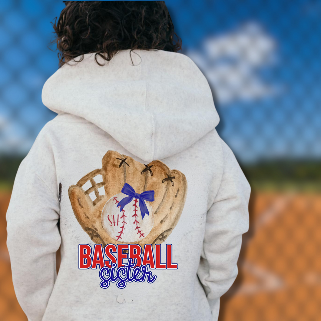 Baseball Sister Girls Hoodie