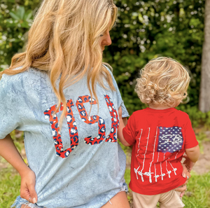 Red, White, & Blue USA Short Sleeve Adult Tee