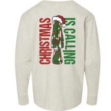 Load image into Gallery viewer, (TSHIRT) Christmas is Calling Long Sleeve Kids Tee
