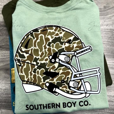 Camo Football Helmet Boy’s Sleeve Shirt