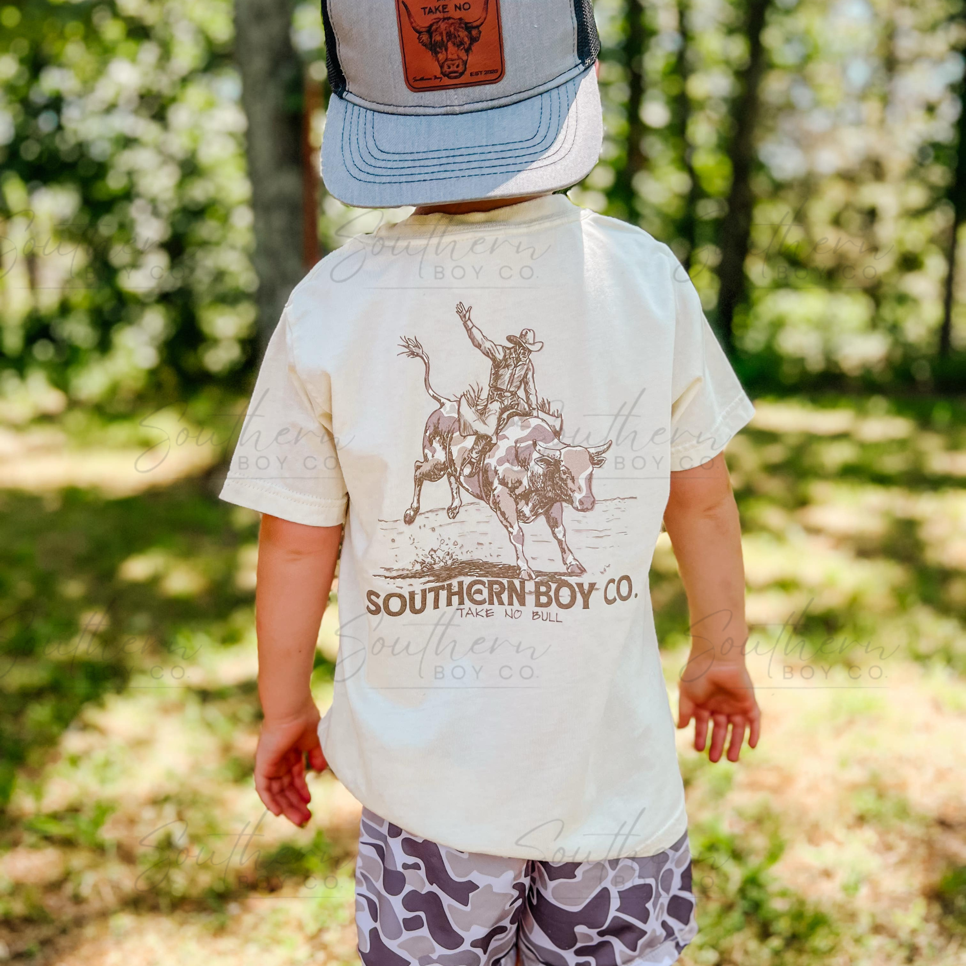 Camo Bull Rider Boy’s Sleeve Shirt – Southern Boy Co.