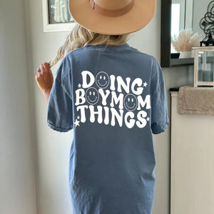 Doing Boy Mom Things Short Sleeve Adult Tee