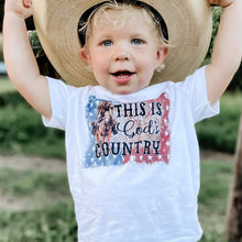 Load image into Gallery viewer, God&#39;s Country Front Design Kids Tee (D)
