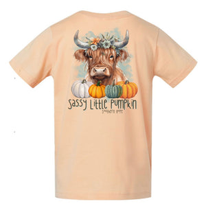 Sassy Little Pumpkin Short Sleeve Kids Tee