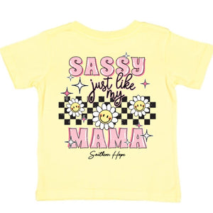 Sassy Like My Mama Short Sleeve Kids Tee (D)