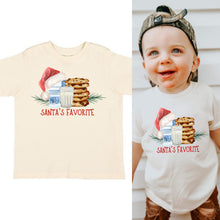 Load image into Gallery viewer, Santa’s Favorite Short Sleeve Kids Tee
