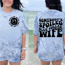 Load image into Gallery viewer, Spoiled Blue Collar Wife Short Sleeve Adult Tee
