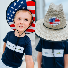 Load image into Gallery viewer, SBC Patriotic Straw Kids Hat
