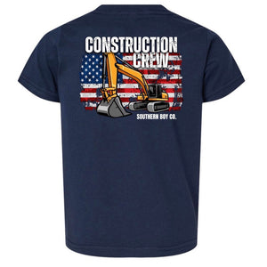 Construction Crew Short Sleeve Kids Tee (D)