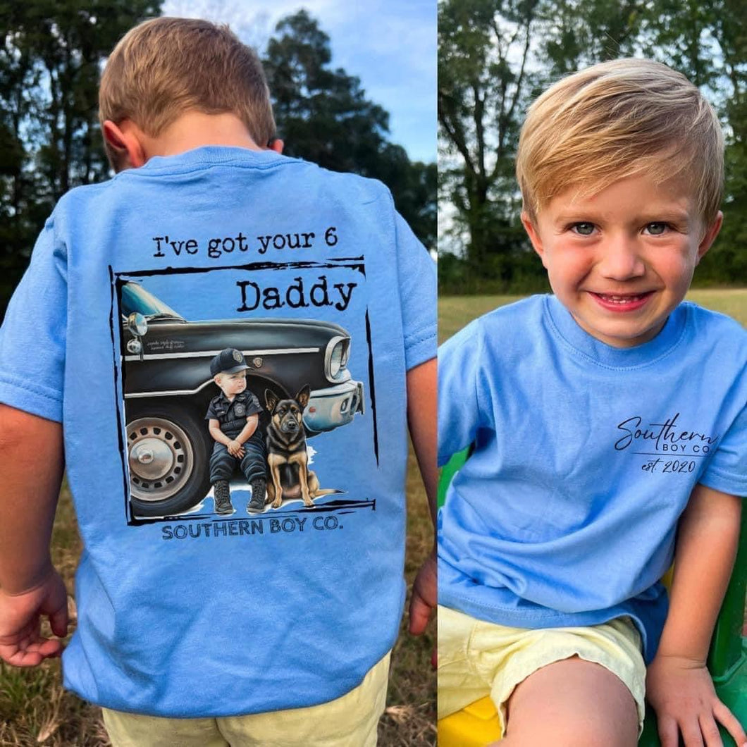 I've Got Your 6 Daddy Short Sleeve Kids Tee (D)