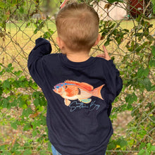 Load image into Gallery viewer, Barber Perch Fish Long Sleeve Kids Tee
