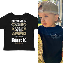 Load image into Gallery viewer, Dress Me In Camo Short Sleeve Kids Tee
