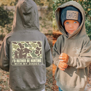 (HOODIE) Hunting With Daddy Kids Hoodie