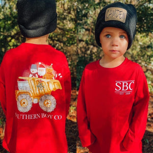 Christmas Dump Truck Long Sleeve Youth