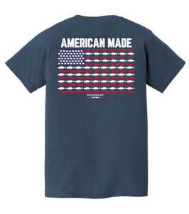 American Made Fish Flag Short Sleeve Kids Tee