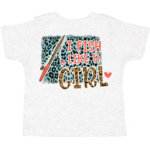 Load image into Gallery viewer, Fish Like A Girl Short Sleeve Girls Tee (D)
