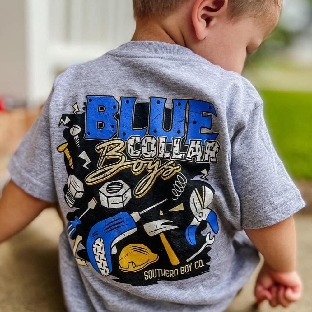 Blue Collar Boys Short Sleeve Kids Tee