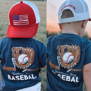 Baseball Flag Kids Hat (RED)