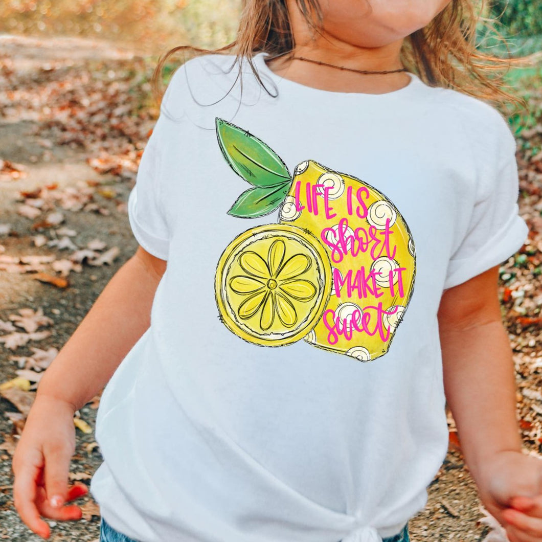 Make It Sweet Front Design Girls Tee (D)