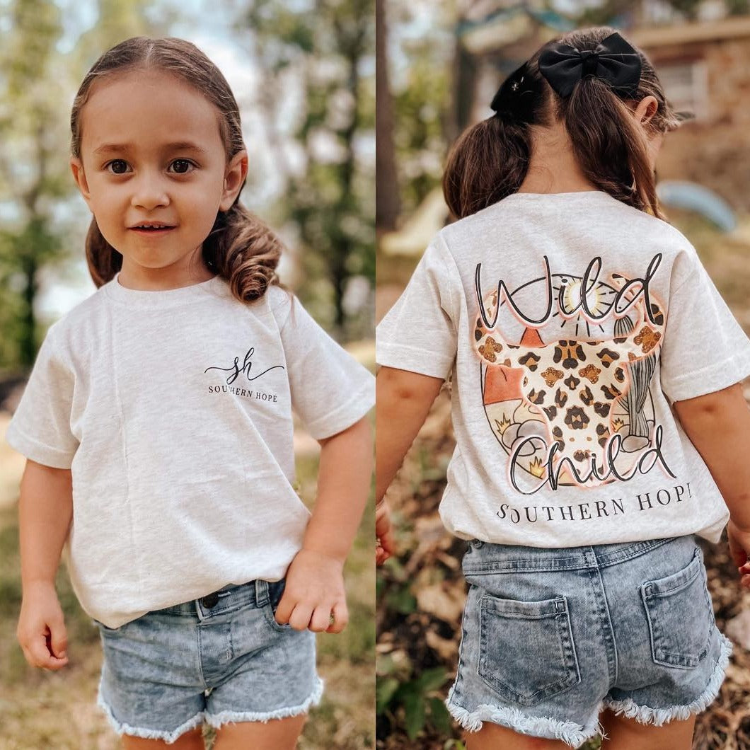 Wild Child Short Sleeve Girls Tee (D)