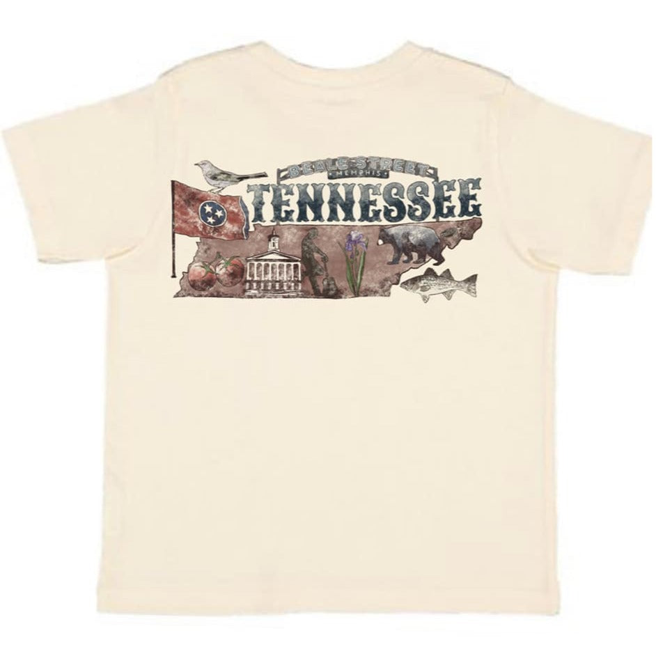 Tennessee State Short Sleeve Kids Tee (D)