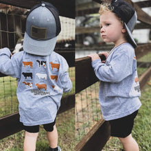 Load image into Gallery viewer, Cow Breeds Long Sleeve Kids Tee
