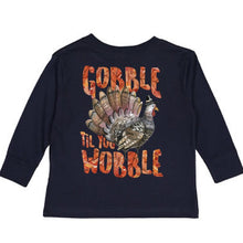 Load image into Gallery viewer, Gobble Til You Wobble Long Sleeve Kids Tee (D)
