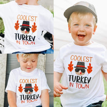 Load image into Gallery viewer, Coolest Turkey Embroidered Tee
