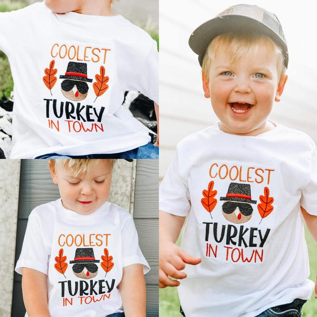 Coolest Turkey Embroidered Tee