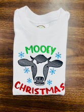 Load image into Gallery viewer, Mooey Christmas Embroidered Long Sleeve Tee
