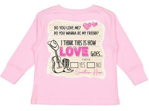 (Girls) Check Yes or No Long Sleeve Kids Tee