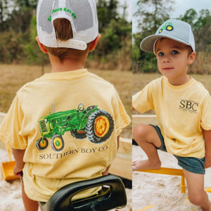 SB Green Tractor Short Sleeve Kids Tee (D)