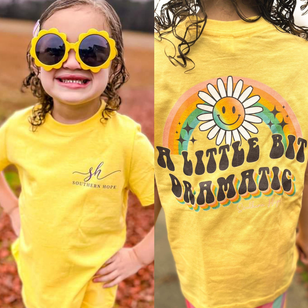 A Little Bit Dramatic Short Sleeve Girls Tee (D)