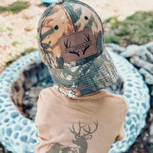 Load image into Gallery viewer, SB Deer Antler Patch Camo Kids Hat
