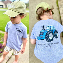 Load image into Gallery viewer, Blue Tractor Short Sleeve Kids Tee (D)
