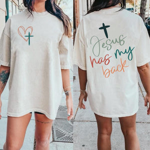 Jesus Has My Back Short Sleeve Adult Tee