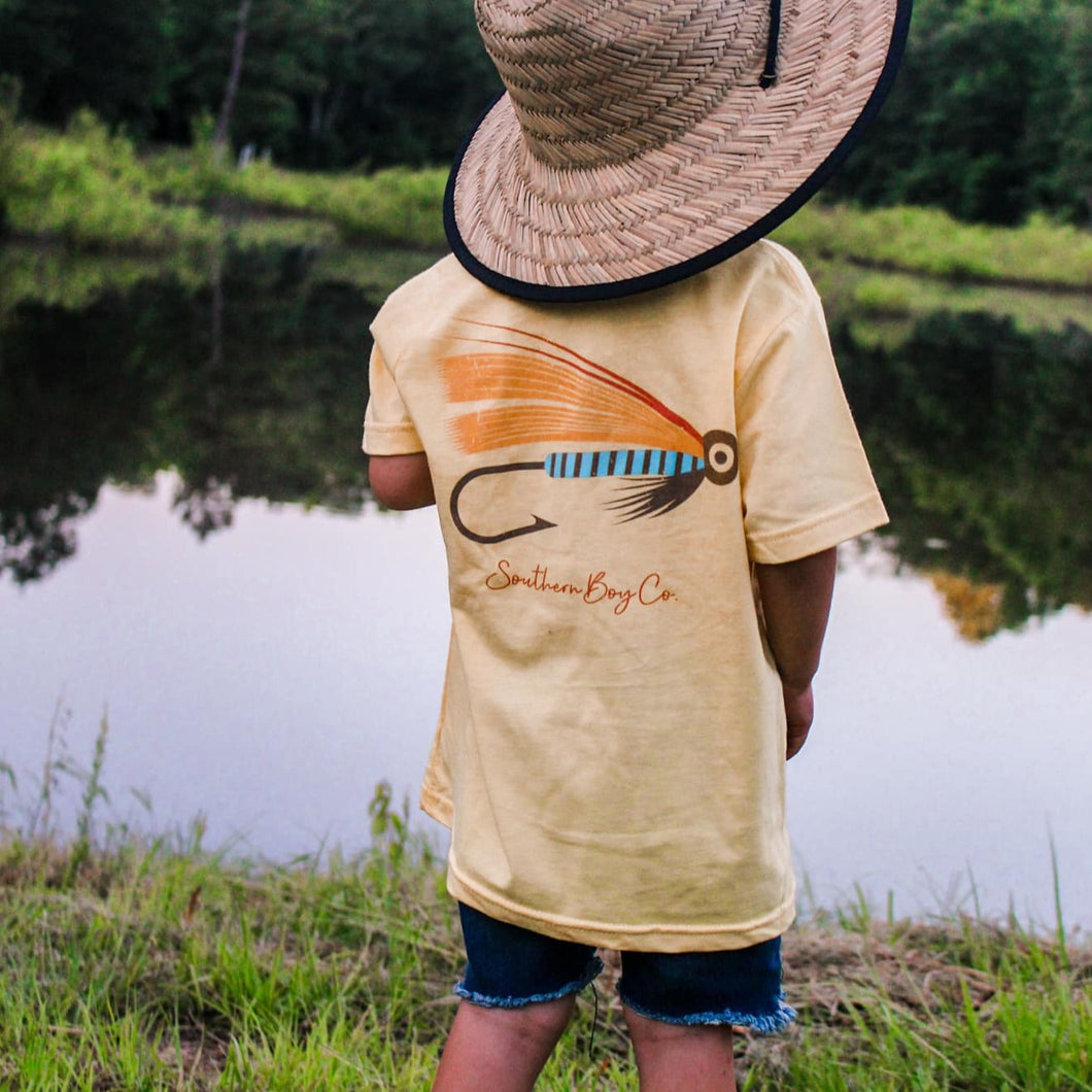 Yellow Fishing Lure Short Sleeve Kids Tee (D) – Southern Boy Co.