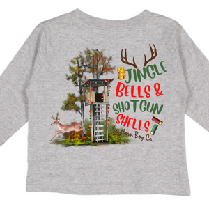 Deer Stand Christmas Long Sleeve Kids Tee