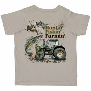 Huntin Fishin Farmin Short Sleeve Kids Tee (D)