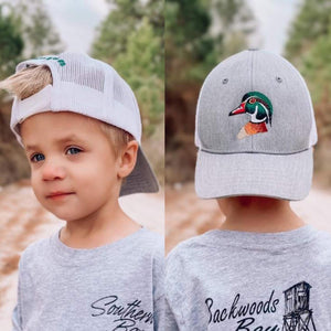 Duck Head Kids Hat (Grey/White)