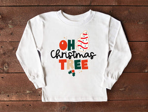 Oh Christmas Tree Long Sleeve Youth Tee (D)