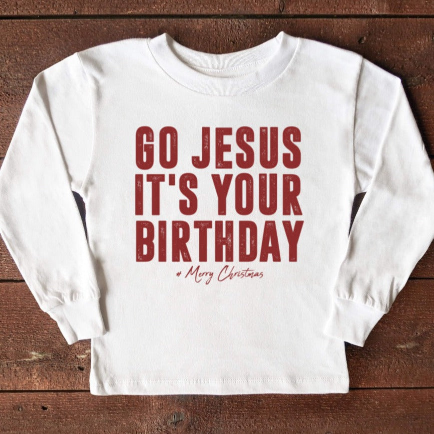 Go Jesus Long Sleeve Kids Tee