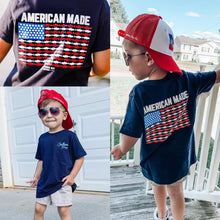 Load image into Gallery viewer, American Made Fish Flag Short Sleeve Kids Tee
