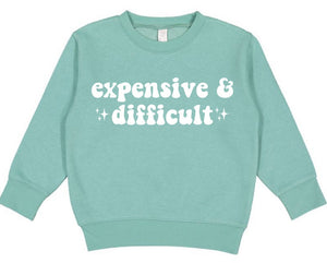 Expensive & Difficult Girls Sweatshirt