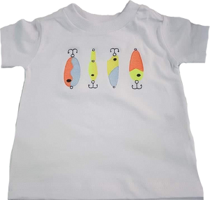 Embroidered Fishing Lures Short Sleeve Tee