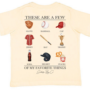 Favorite Things (Baseball) Short Sleeve Kids Tee (D)